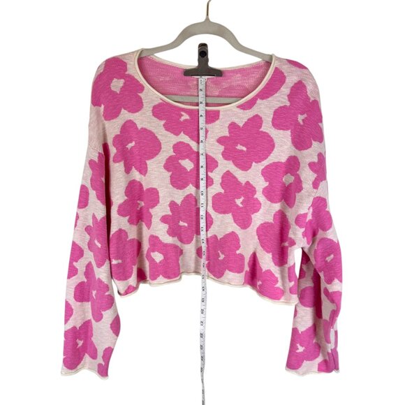 Promesa | S | Floral Knit Crop Sweater | Y2K | Cottagecore | Retro | Feminine - Picture 14 of 16